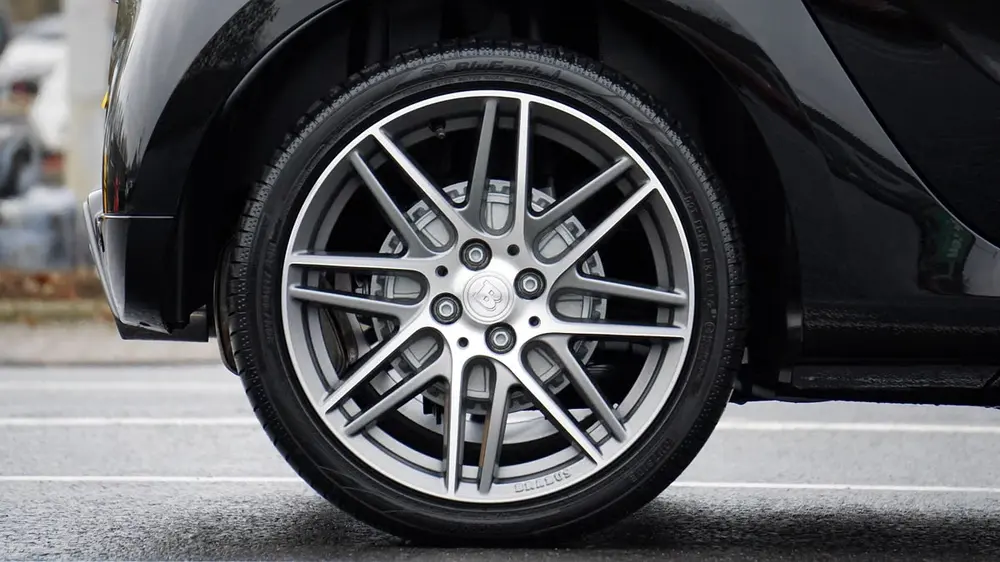 Alloy wheel and tyre